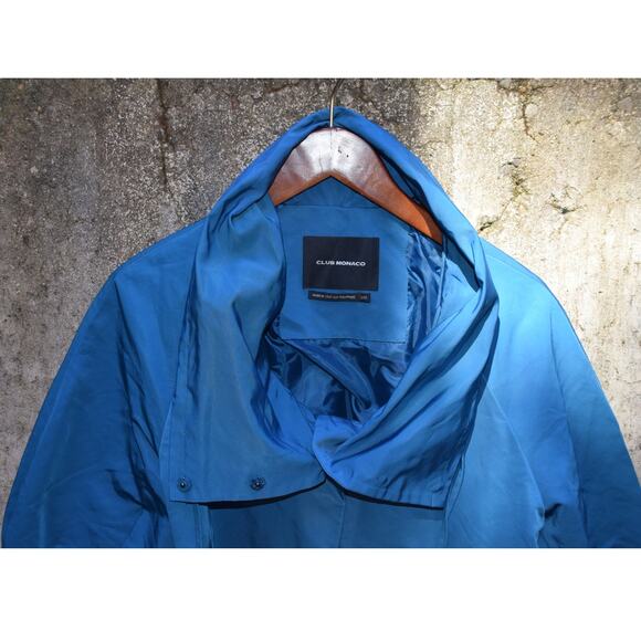 Club Monaco Blue Cropped Jacket Women’s Size L - Picture 2 of 3